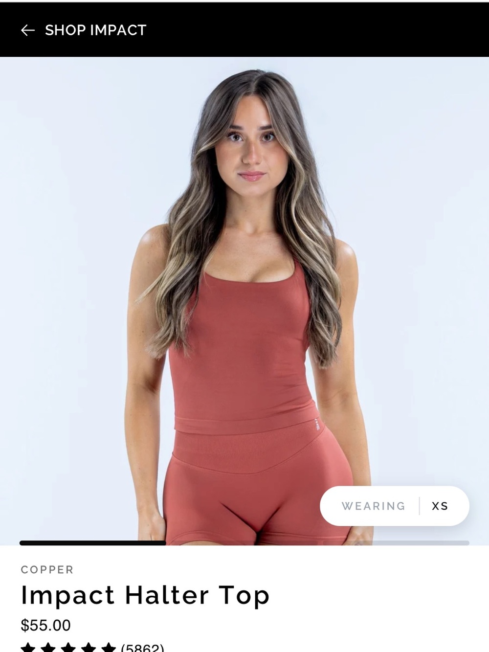 Pact Halter Tank Top — Copper